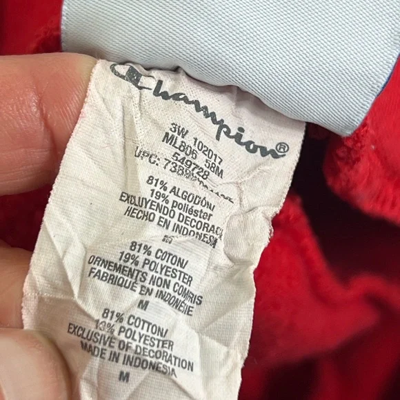 Champion Women’s Athletic Red Y2K Med Shorts with Logo - Picture 8 of 8